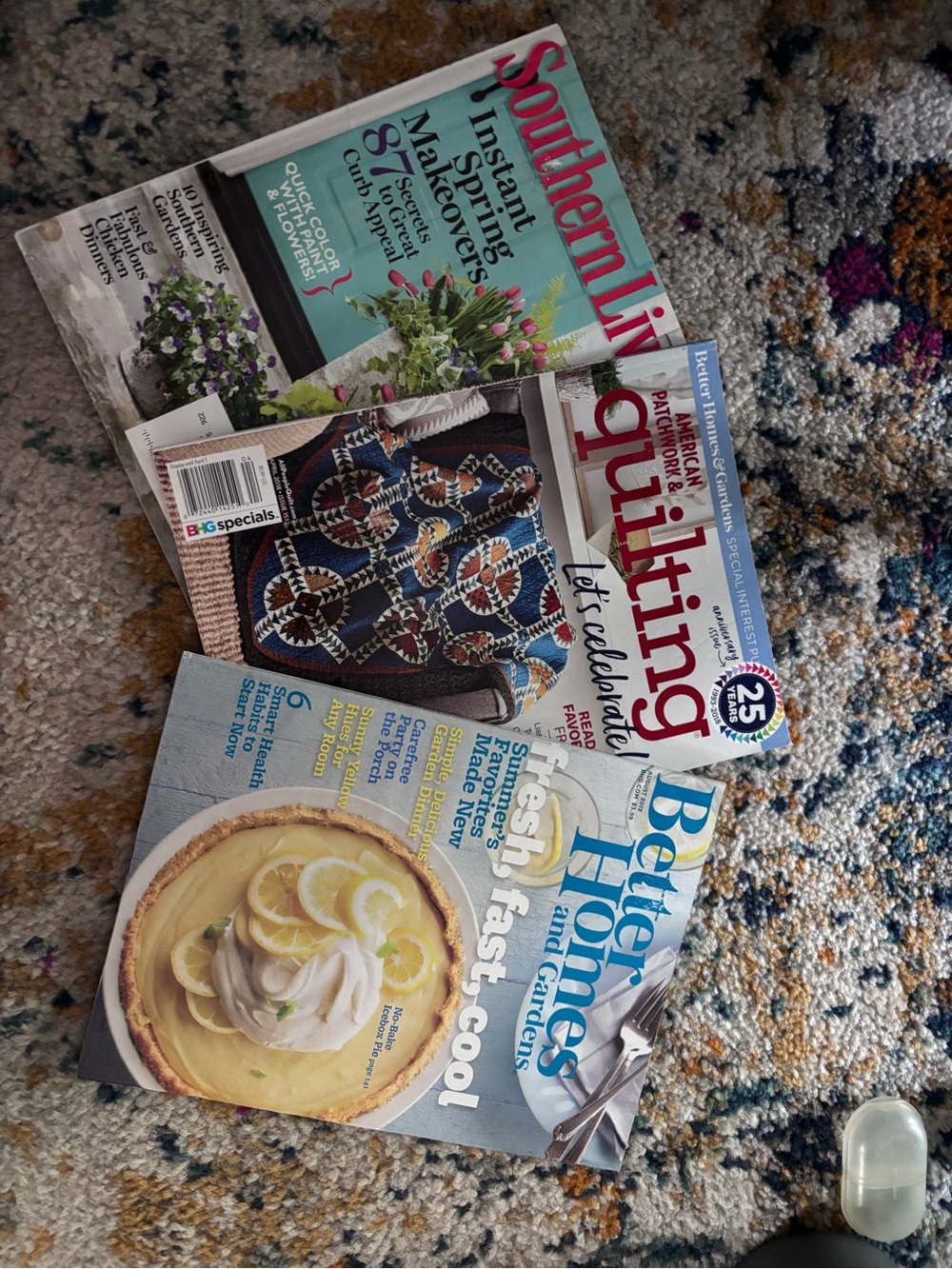 3 Magazines- quilting- Better Homes Southern Living